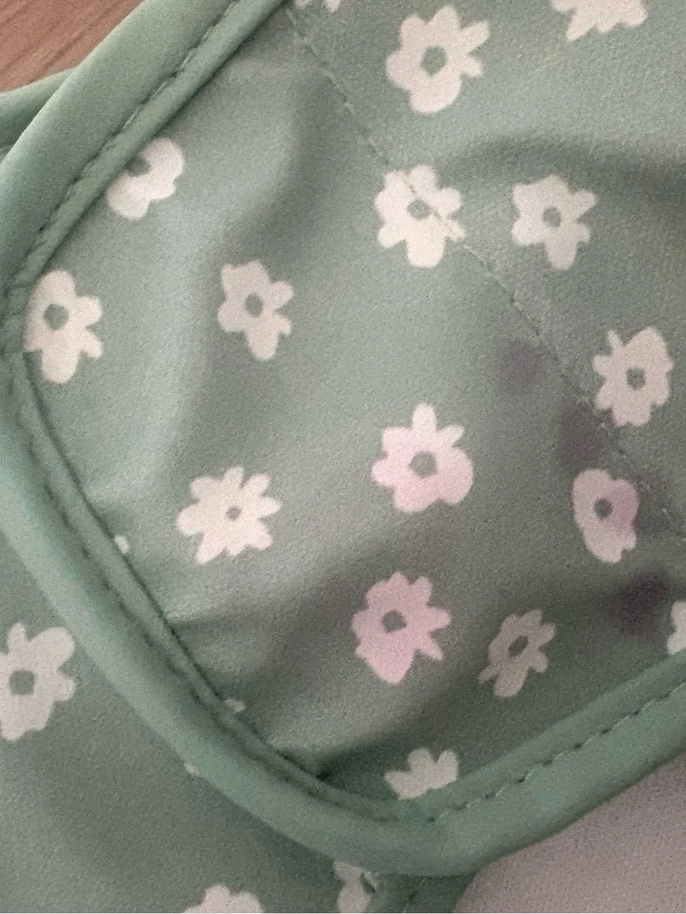 Kids Floral Waterproof Bib - Sage Green